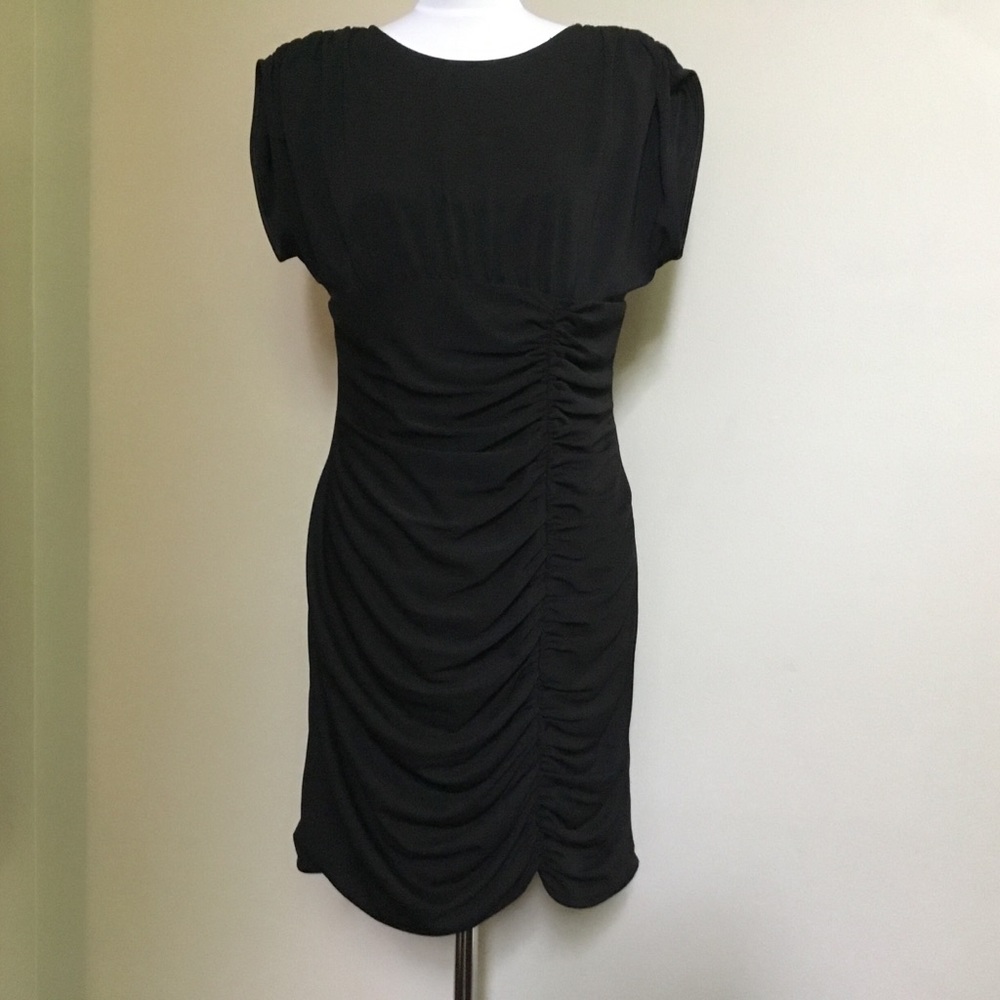 3/$15 MATTOX black ruched bodycon dress LBD 10 M